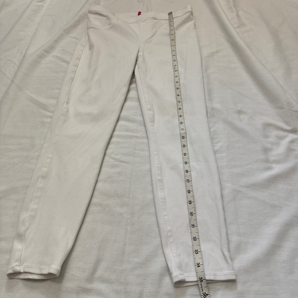 Spanx Large White Jean-ish Ankle Leggings Jeans ~ Slimming Comfort - Picture 5 of 8